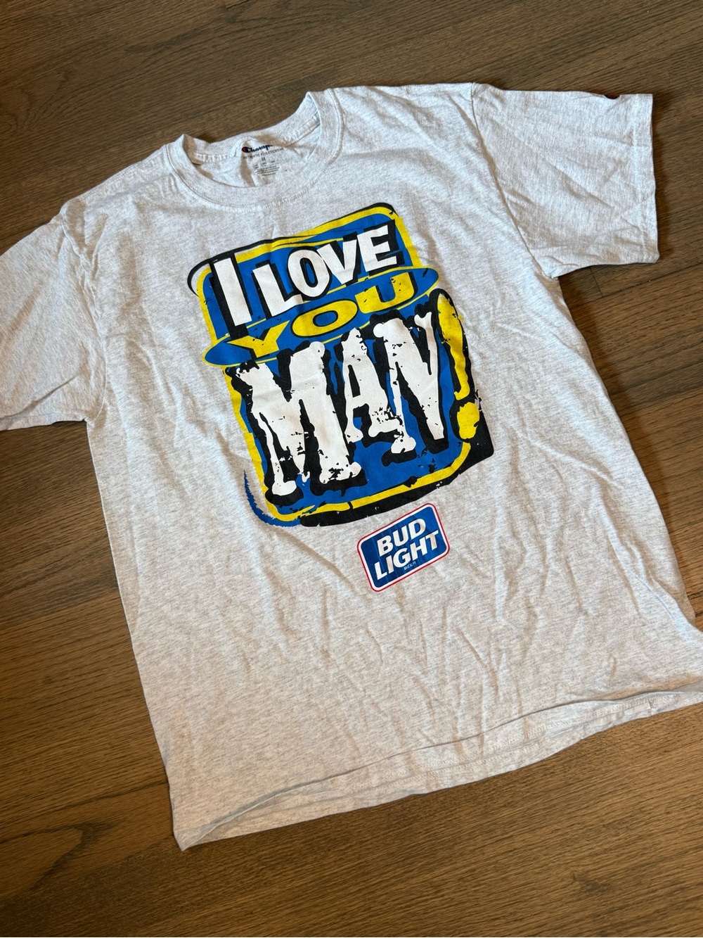Bud Light Beer Vintage 90s Graphic Champion Tee Size Medium